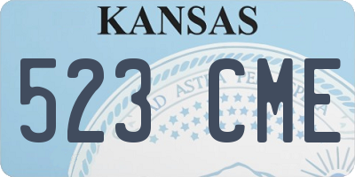 KS license plate 523CME