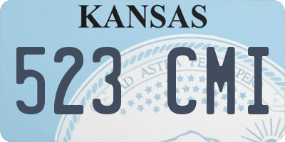 KS license plate 523CMI