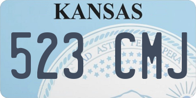 KS license plate 523CMJ