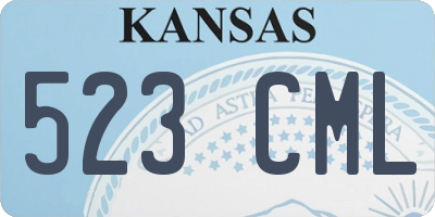 KS license plate 523CML