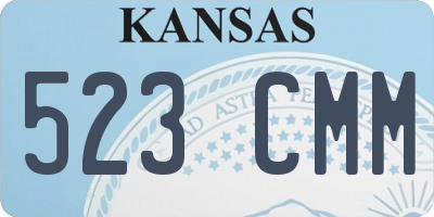 KS license plate 523CMM