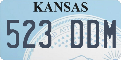 KS license plate 523DDM