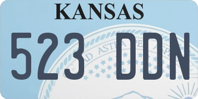 KS license plate 523DDN