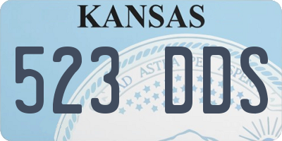 KS license plate 523DDS