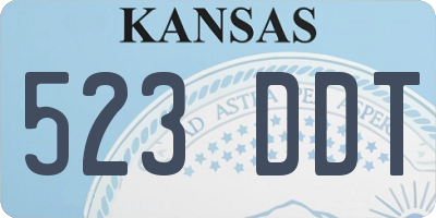 KS license plate 523DDT