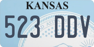 KS license plate 523DDV