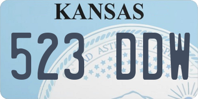 KS license plate 523DDW