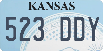 KS license plate 523DDY