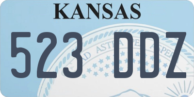 KS license plate 523DDZ