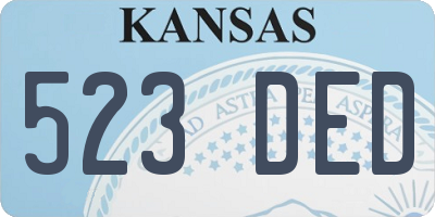KS license plate 523DED