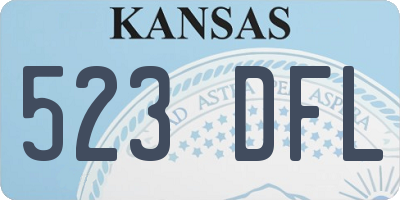 KS license plate 523DFL