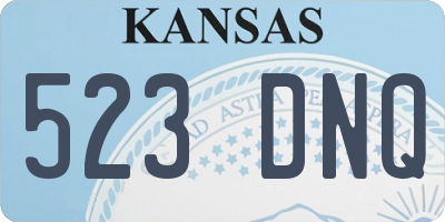 KS license plate 523DNQ