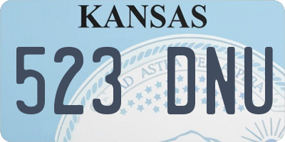 KS license plate 523DNU