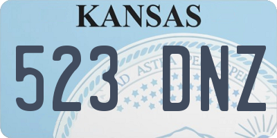KS license plate 523DNZ