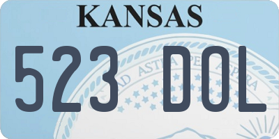 KS license plate 523DOL