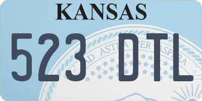 KS license plate 523DTL