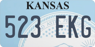 KS license plate 523EKG