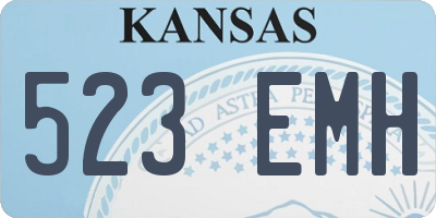 KS license plate 523EMH