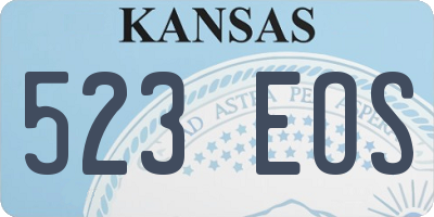 KS license plate 523EOS
