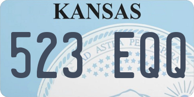 KS license plate 523EQQ