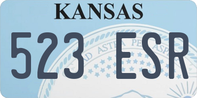 KS license plate 523ESR