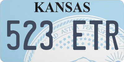 KS license plate 523ETR
