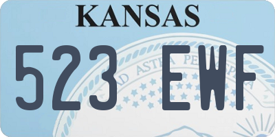 KS license plate 523EWF