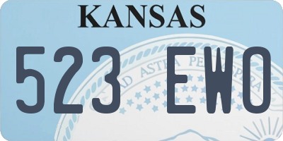 KS license plate 523EWO