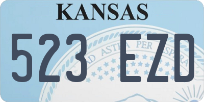 KS license plate 523EZD