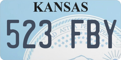 KS license plate 523FBY