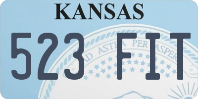 KS license plate 523FIT