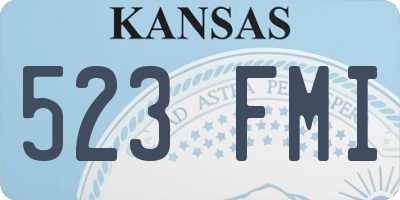 KS license plate 523FMI