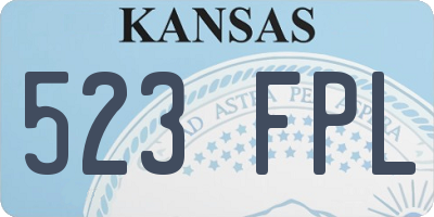KS license plate 523FPL