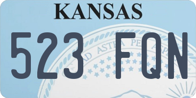 KS license plate 523FQN