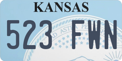 KS license plate 523FWN