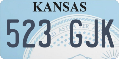 KS license plate 523GJK