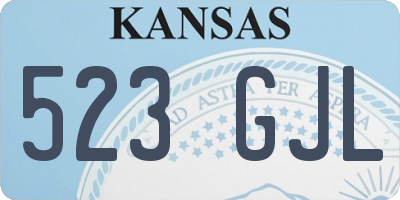 KS license plate 523GJL