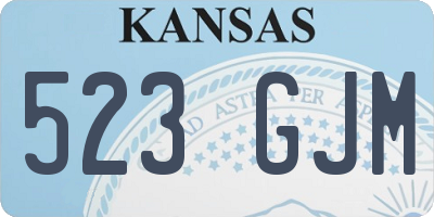 KS license plate 523GJM
