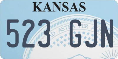 KS license plate 523GJN