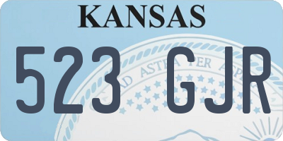 KS license plate 523GJR