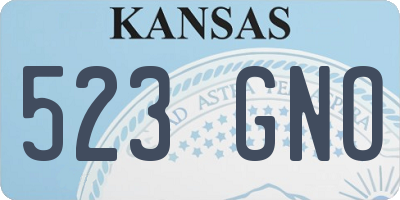 KS license plate 523GNO