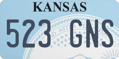 KS license plate 523GNS