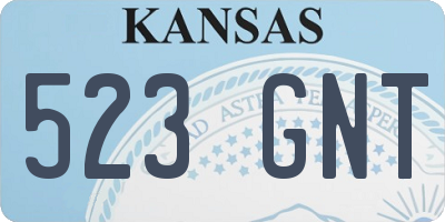 KS license plate 523GNT