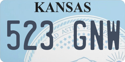 KS license plate 523GNW