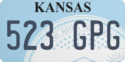 KS license plate 523GPG