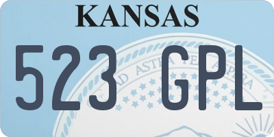 KS license plate 523GPL