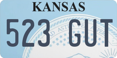 KS license plate 523GUT