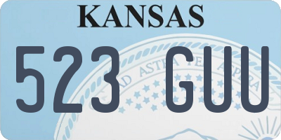 KS license plate 523GUU