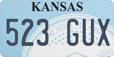 KS license plate 523GUX