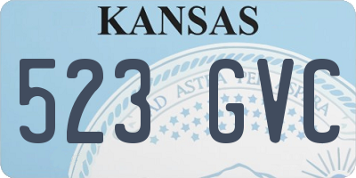 KS license plate 523GVC